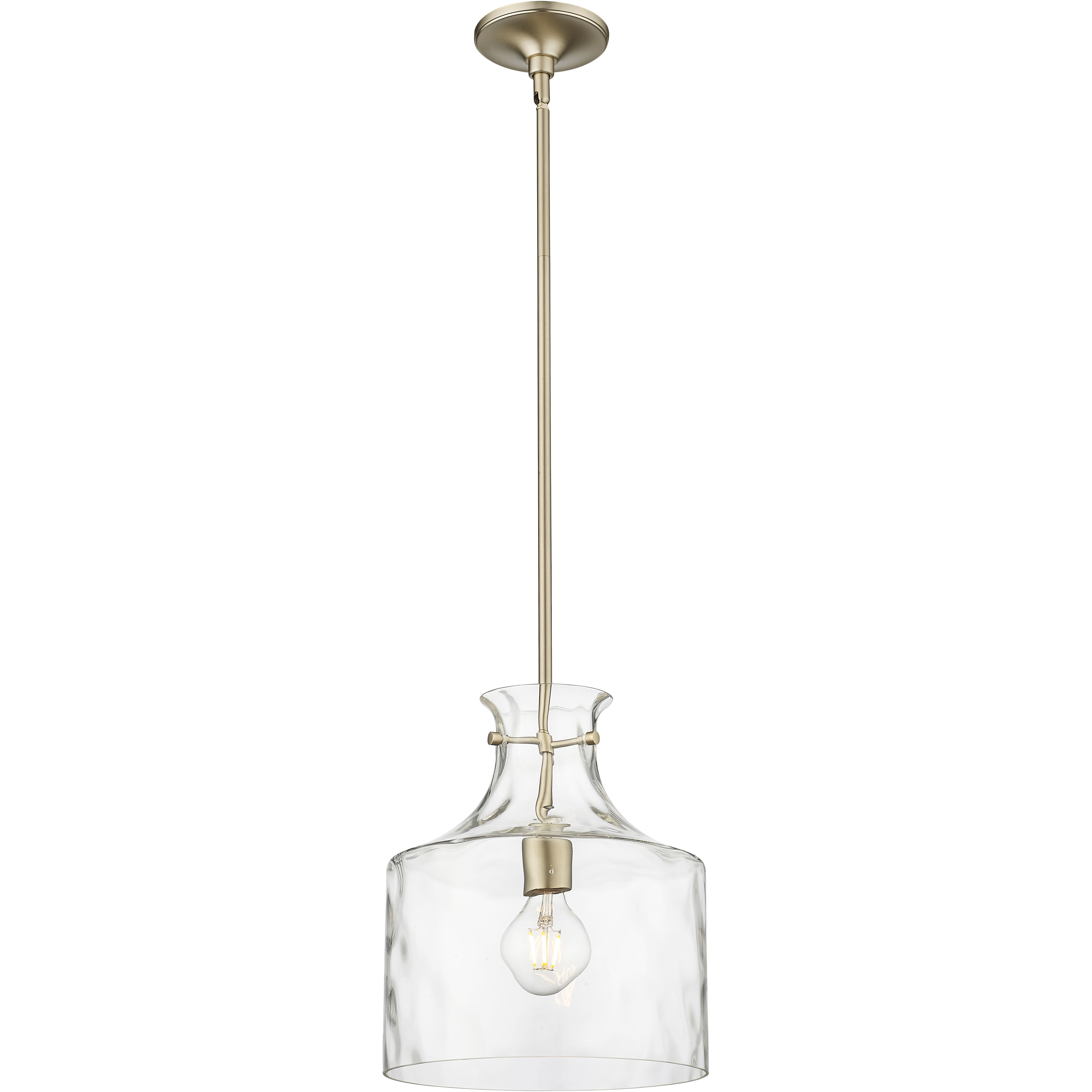 Santorini 1 Light 11 inch Modern Gold Pendant Ceiling Light